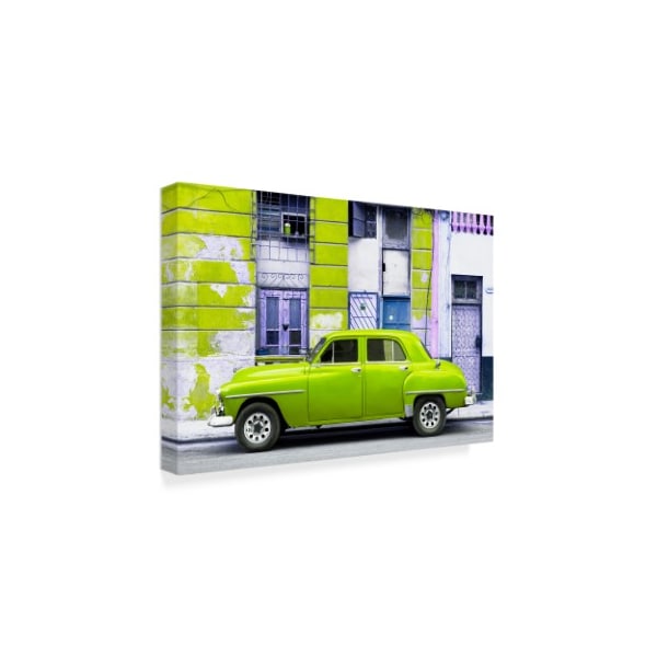Philippe Hugonnard 'Lime Green Classic American Car 1' Canvas Art,12x19